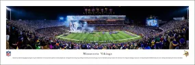 Minnesota Vikings TCF Bank Stadium Game Night Panoramic Poster Print - Blakeway 2015