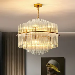 Modern European Style K9 Crystal Chandelier For Living/Dining Room Affordable Designer Round Ceiling Light Fixture For Bedroom