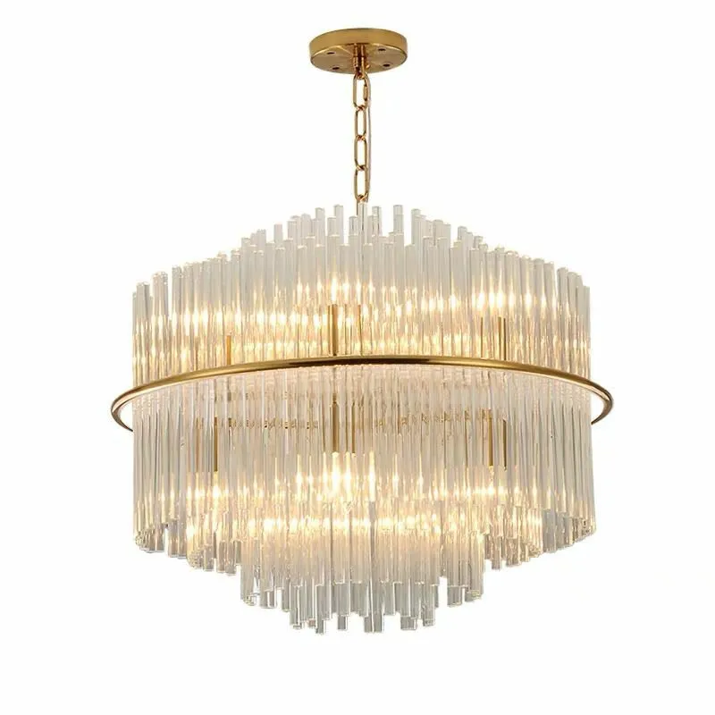 Modern European Style K9 Crystal Chandelier For Living/Dining Room Affordable Designer Round Ceiling Light Fixture For Bedroom