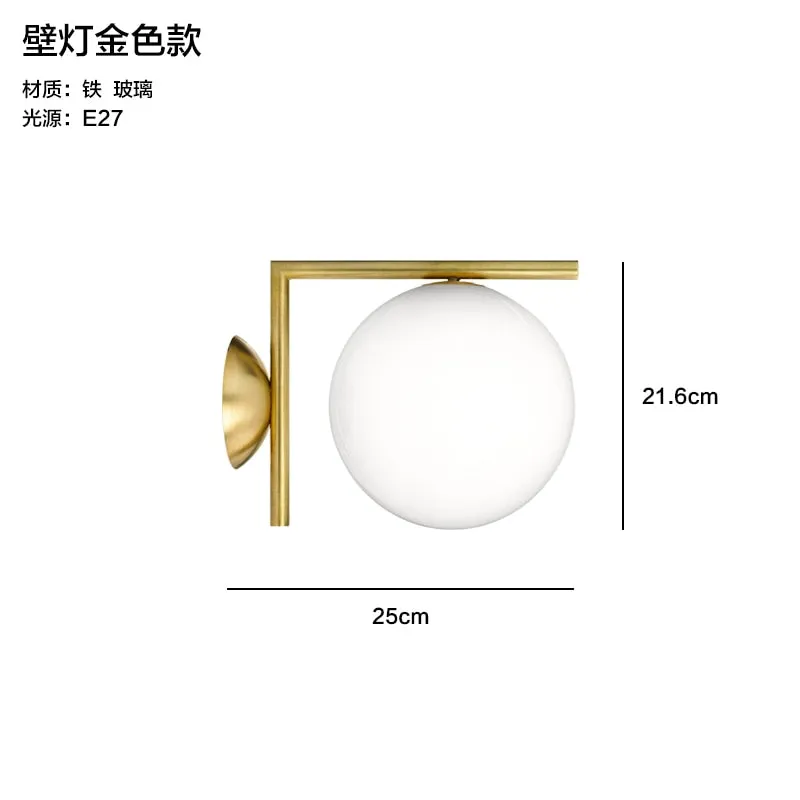 Modern Glass Ball floor lamps table lamp wall lamp Gold Nordic Simple Bedside Desk Home Decor E27 LED Chandelier Light Lamparas