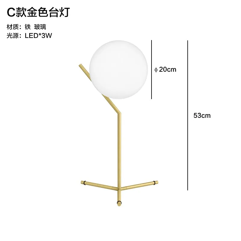 Modern Glass Ball floor lamps table lamp wall lamp Gold Nordic Simple Bedside Desk Home Decor E27 LED Chandelier Light Lamparas