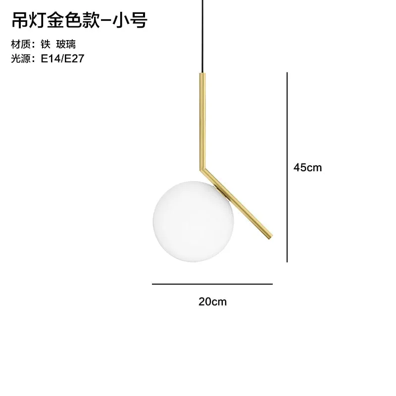 Modern Glass Ball floor lamps table lamp wall lamp Gold Nordic Simple Bedside Desk Home Decor E27 LED Chandelier Light Lamparas