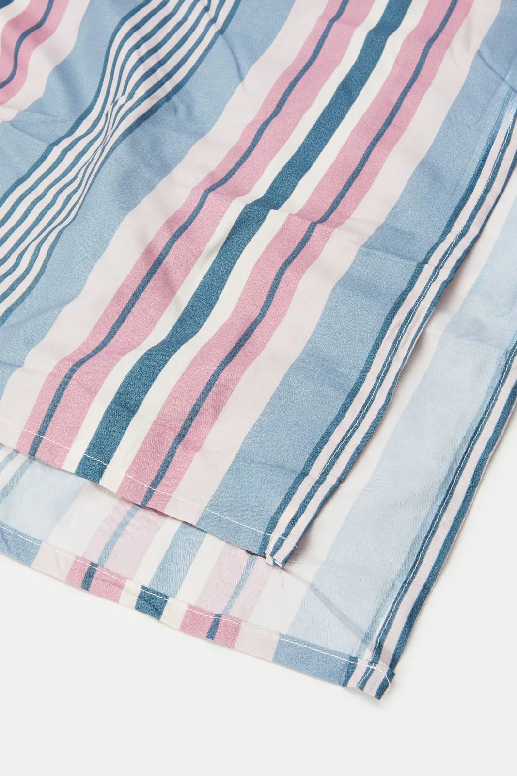 Multicolour Striped 2-Piece Flat Sheet (Single Size)