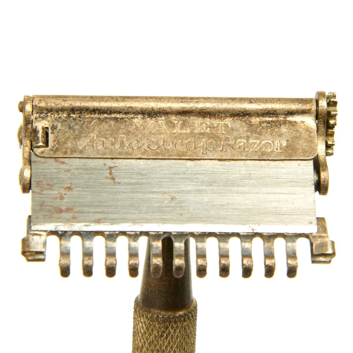 Original British WWI Officer's Safety Razor Shaving Set in Leather Carrier by Autostrop