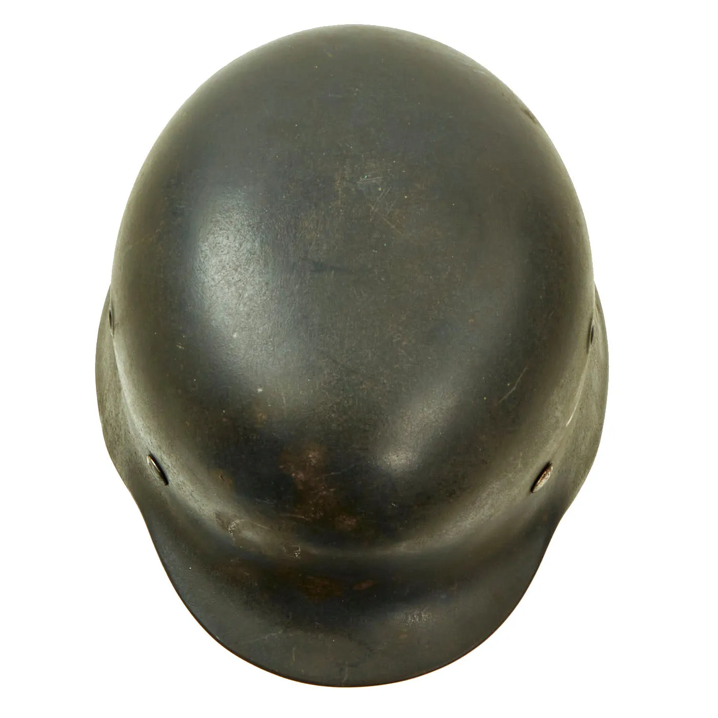 Original German WWII Luftwaffe M40 Single Decal Helmet with 56cm Liner & Damaged Chinstrap - ET64