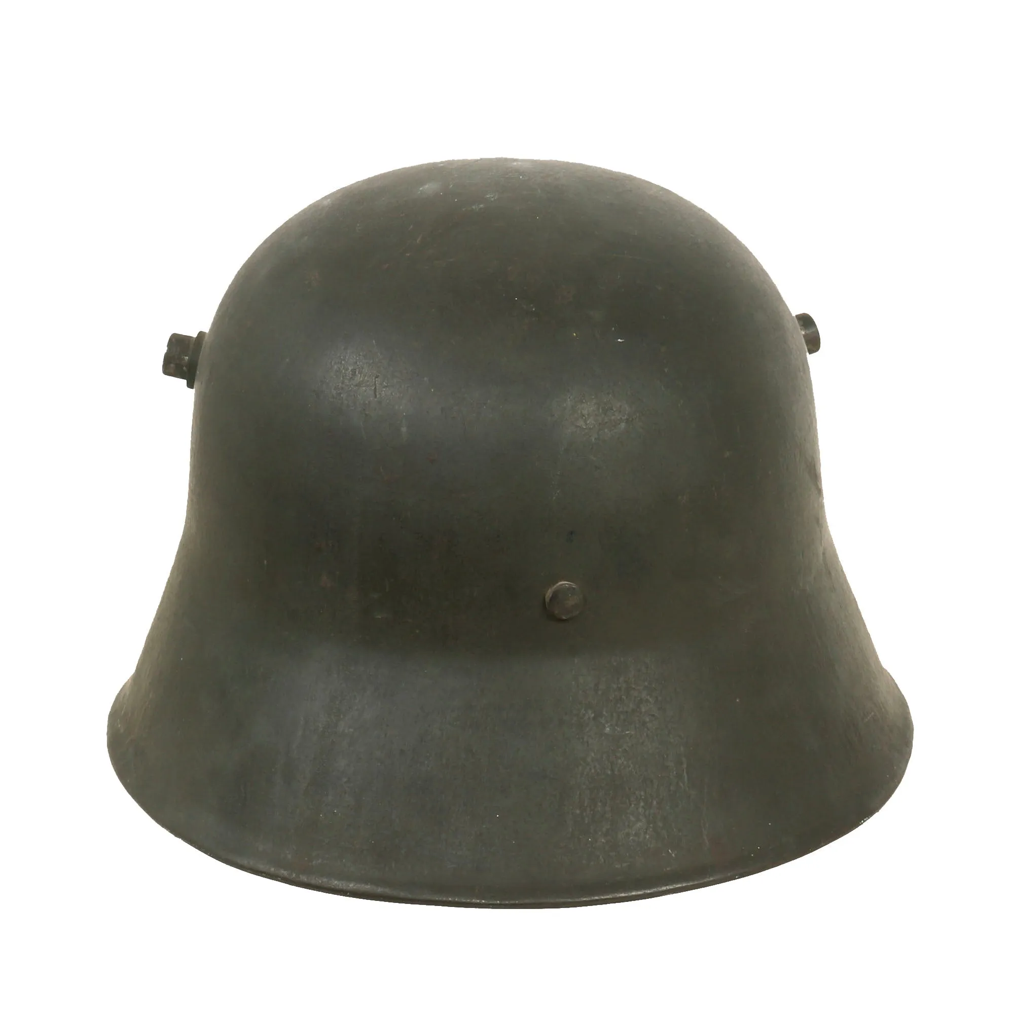 Original Imperial German WWI M1918 Stahlhelm with Liner & Incredibly Scarce Model 1918 Chinstrap - Stamped ET64