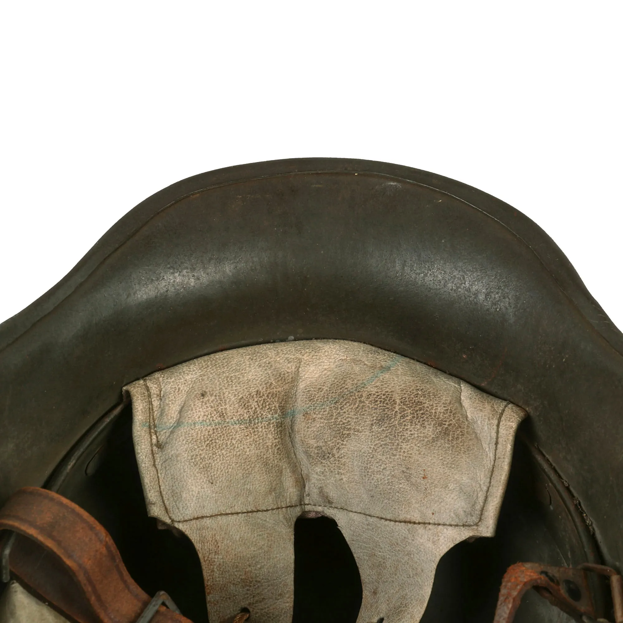 Original Imperial German WWI M1918 Stahlhelm with Liner & Incredibly Scarce Model 1918 Chinstrap - Stamped ET64