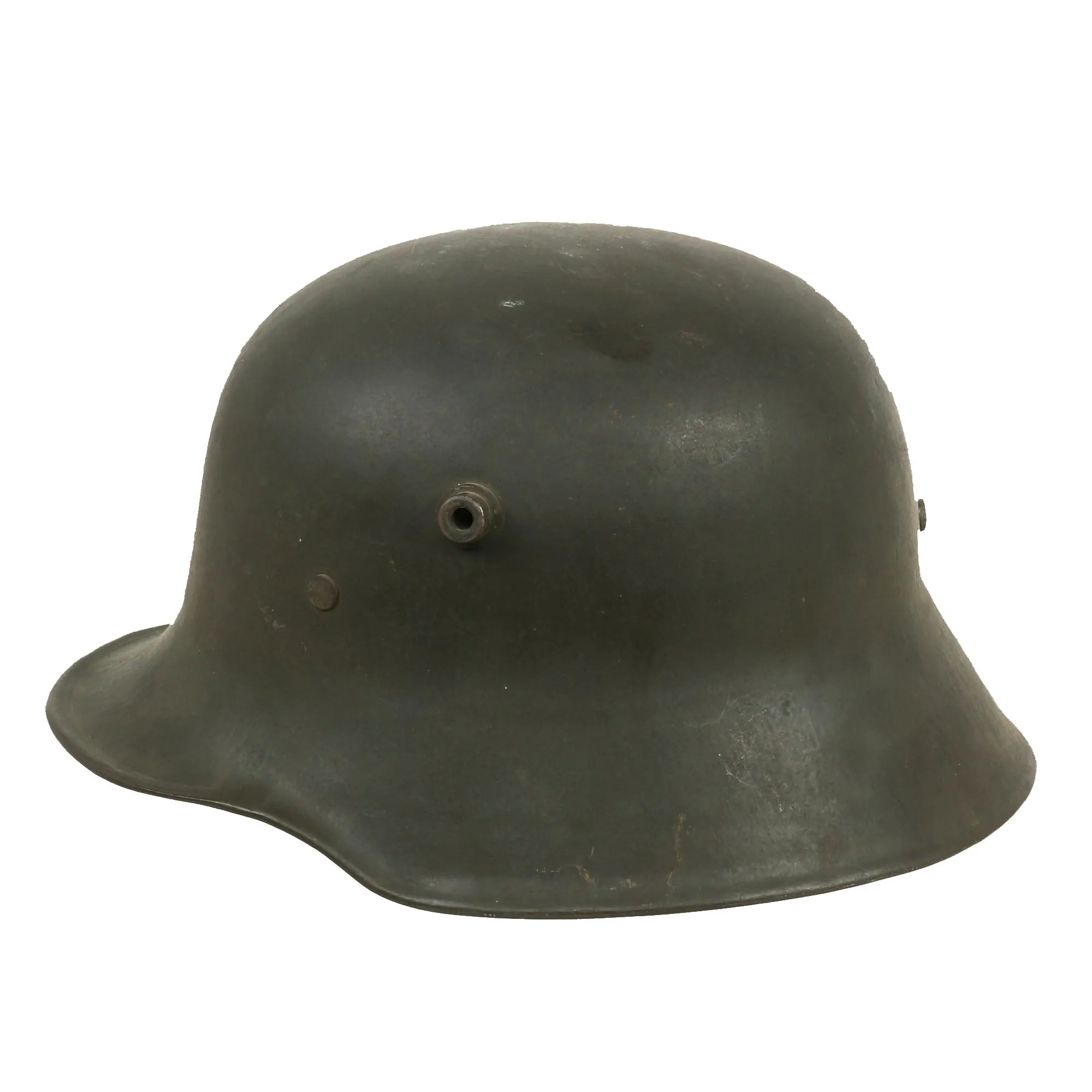 Original Imperial German WWI M1918 Stahlhelm with Liner & Incredibly Scarce Model 1918 Chinstrap - Stamped ET64