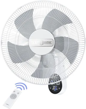 PARIS RHÔNE Wall Mount Fan with Remote,16 ” Wall Fan, 90° Oscillating Quiet Wall Fan with Remote