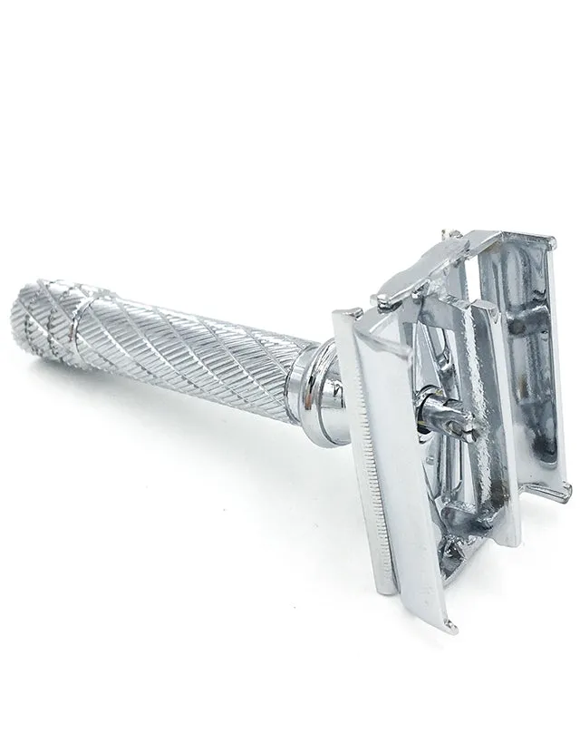 Parker - 87R Safety Razor, Butterfly Open, Short Handle, Textured Handle