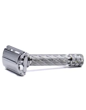 Parker - 87R Safety Razor, Butterfly Open, Short Handle, Textured Handle