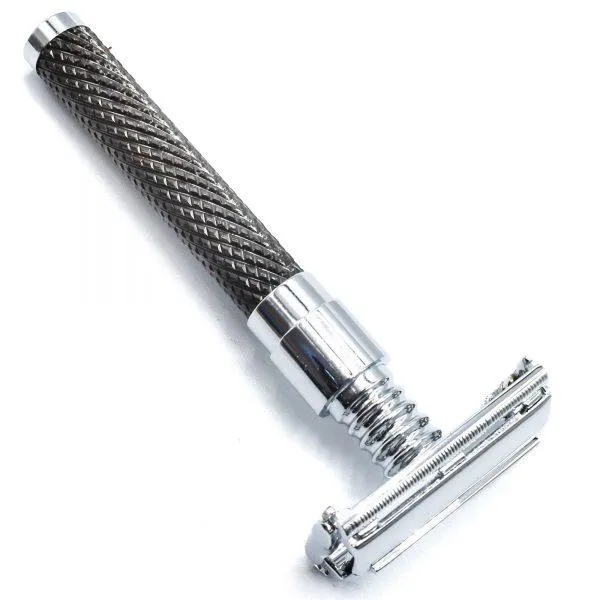 Parker - Textured Handle Butterfly Safety Razor 92R - Graphite