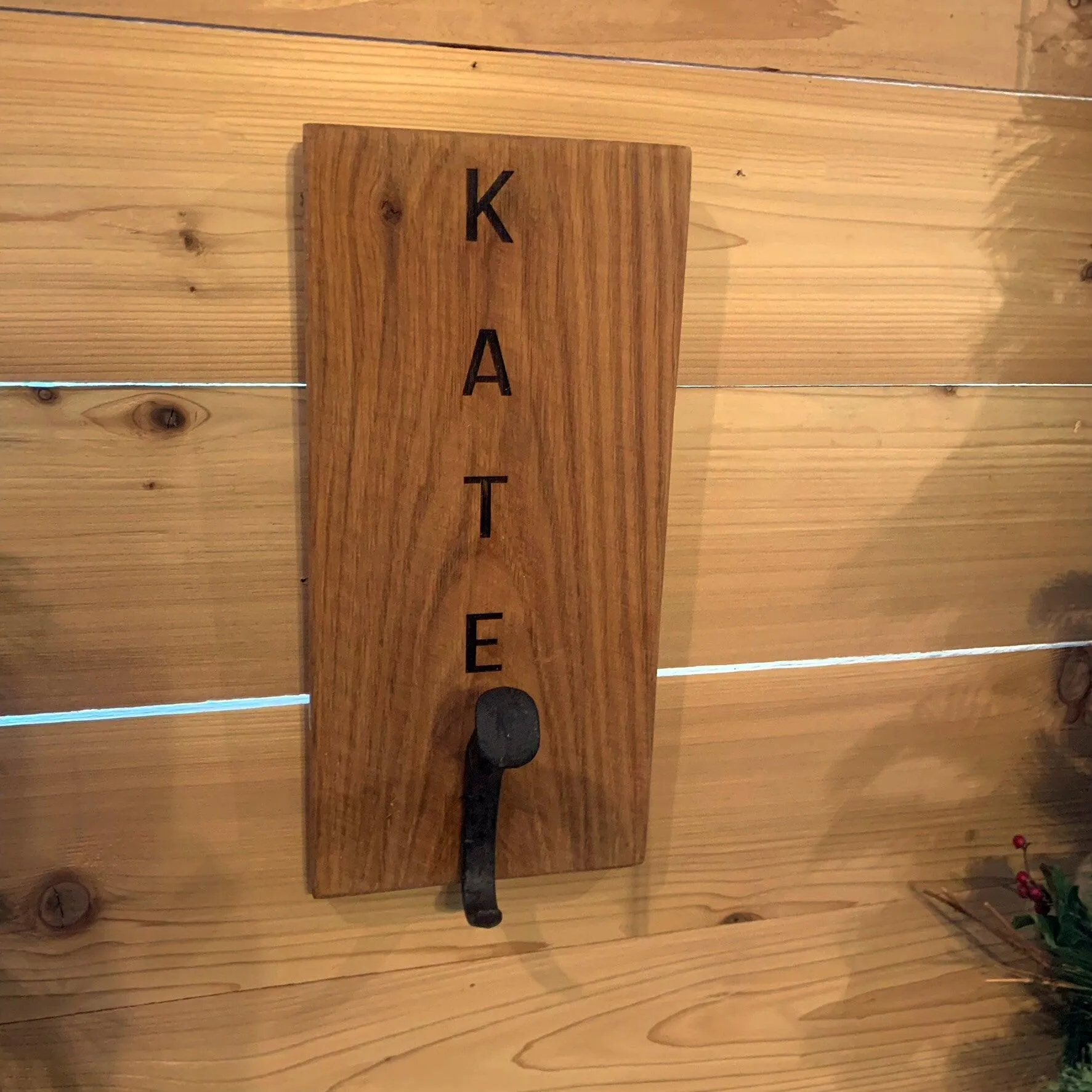 Personalized Engraved Rustic Towel Hanger