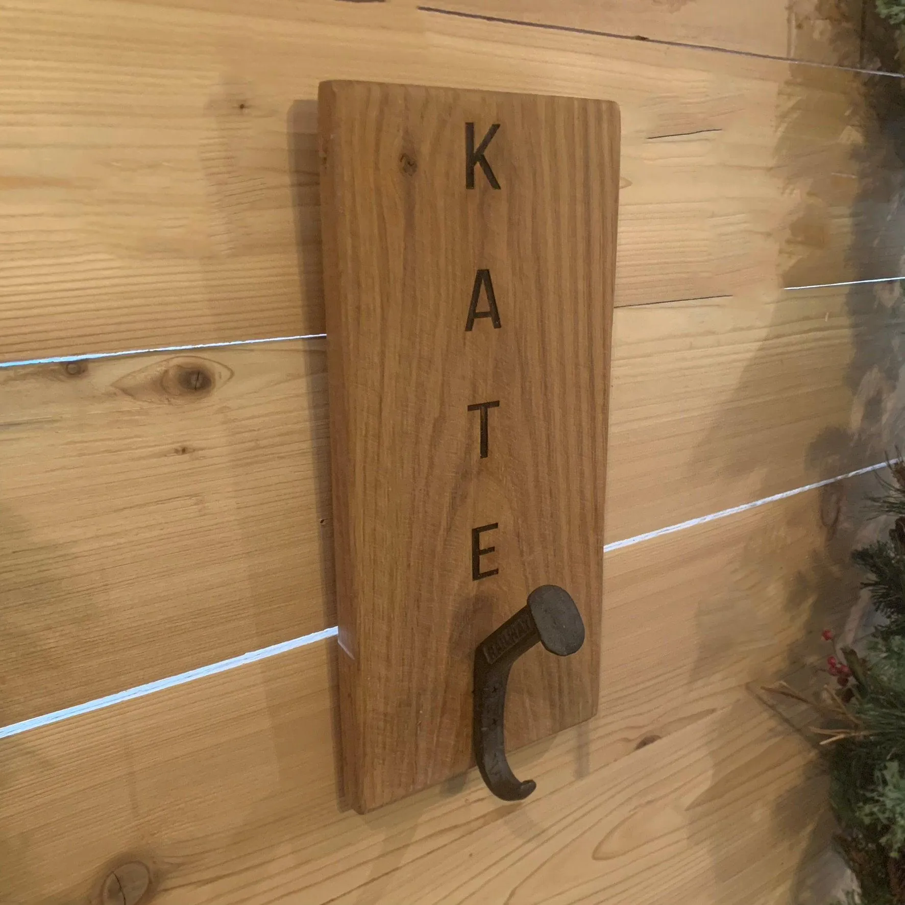 Personalized Engraved Rustic Towel Hanger