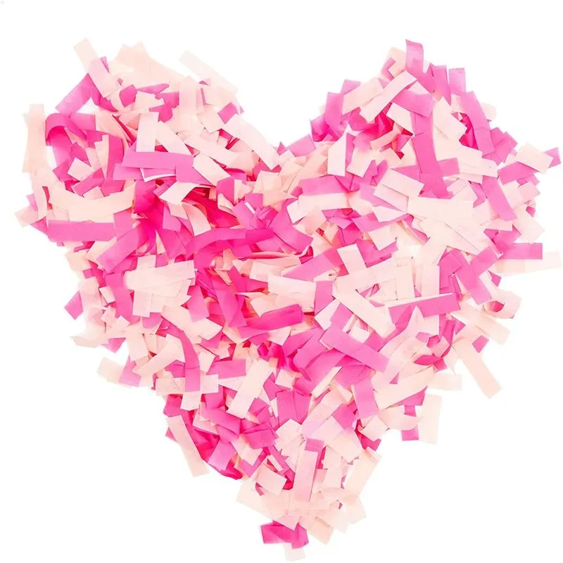 Pink Confetti Wand for Girl Gender Reveal Party (0.75 x 13.8 Inches, 12 Pack)