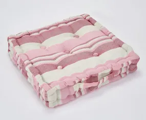 Pink Striped Floor Cushion