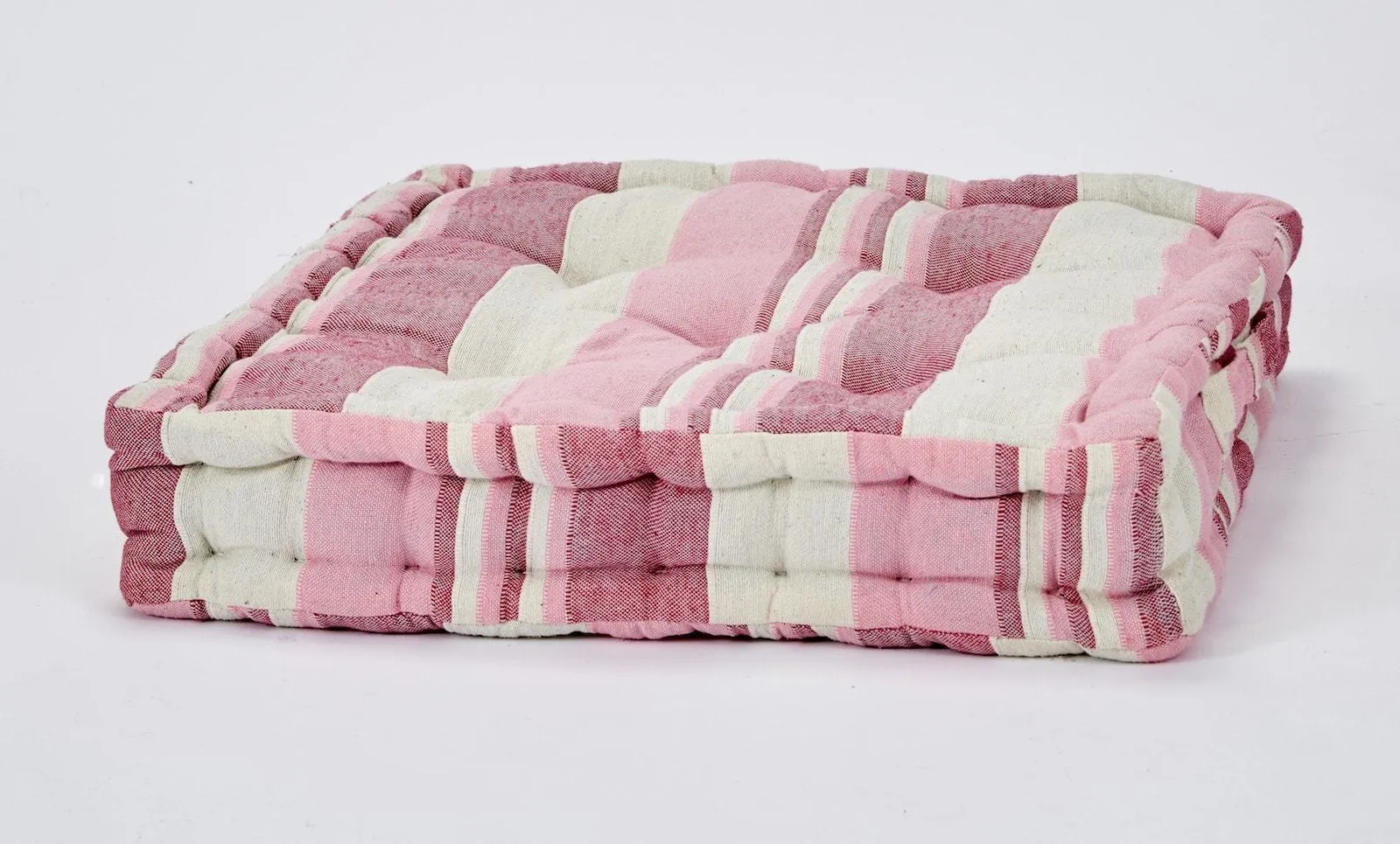 Pink Striped Floor Cushion