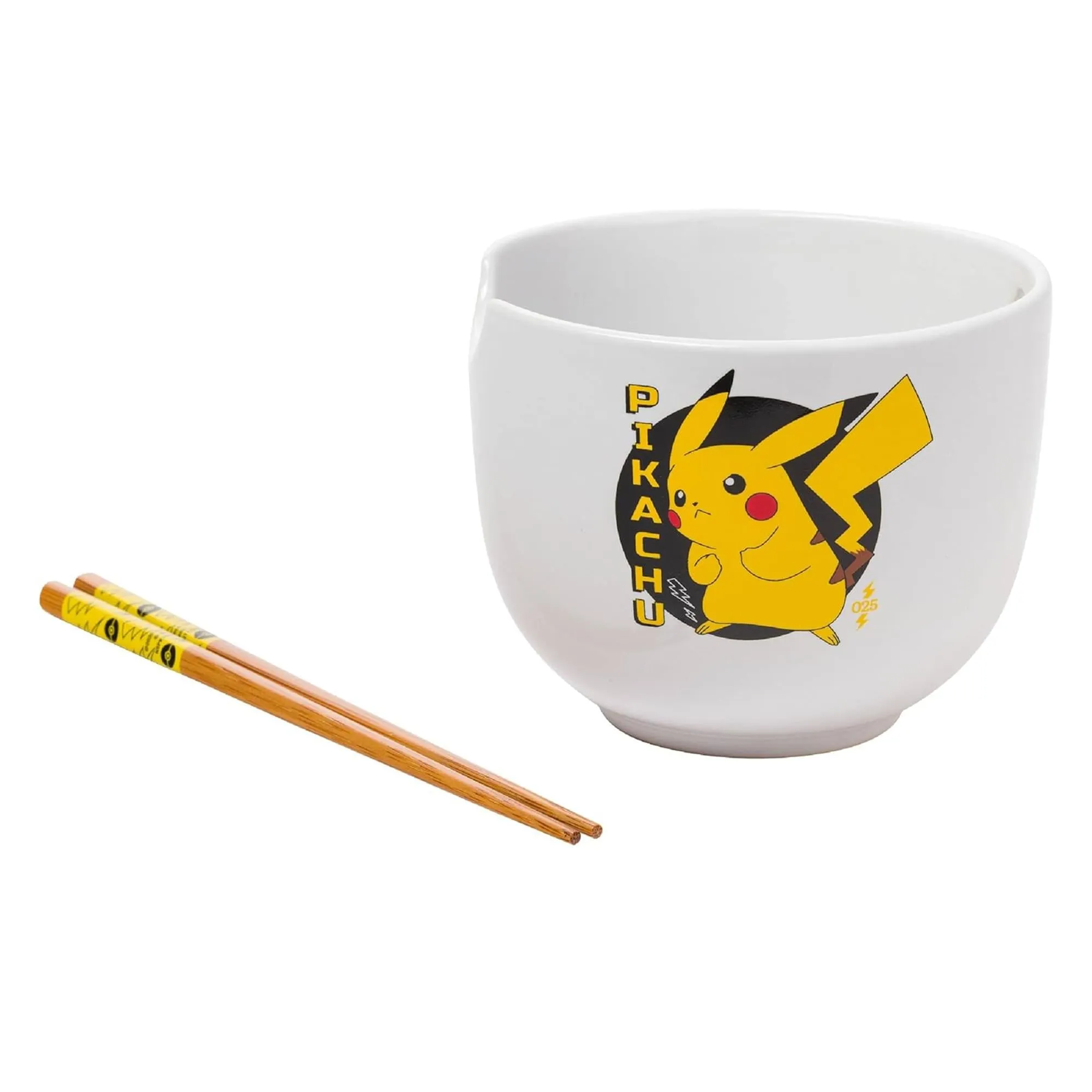 Pokemon Pikachu 20 Ounce Ceramic Ramen Bowl with Chopsticks