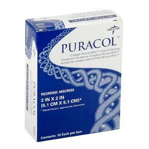 Puracol Collagen Dressing 2" x 2", Sterile