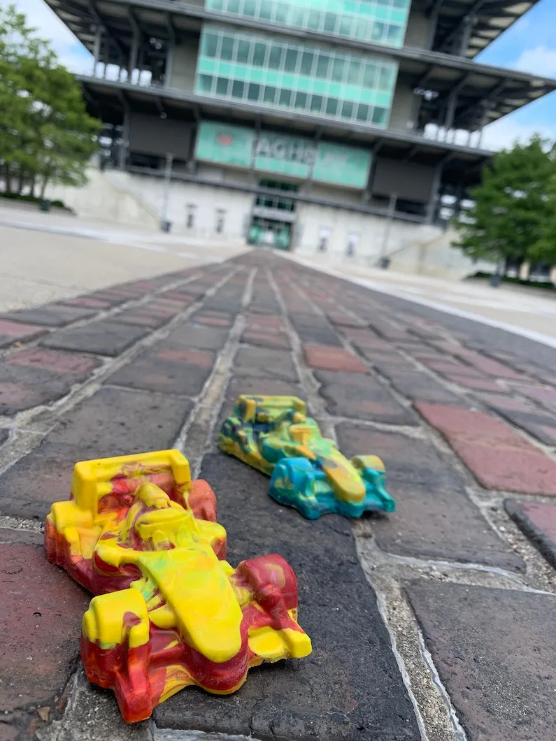 Race Car Crayon | "Unique Indianapolis 500 gift for race fans!"