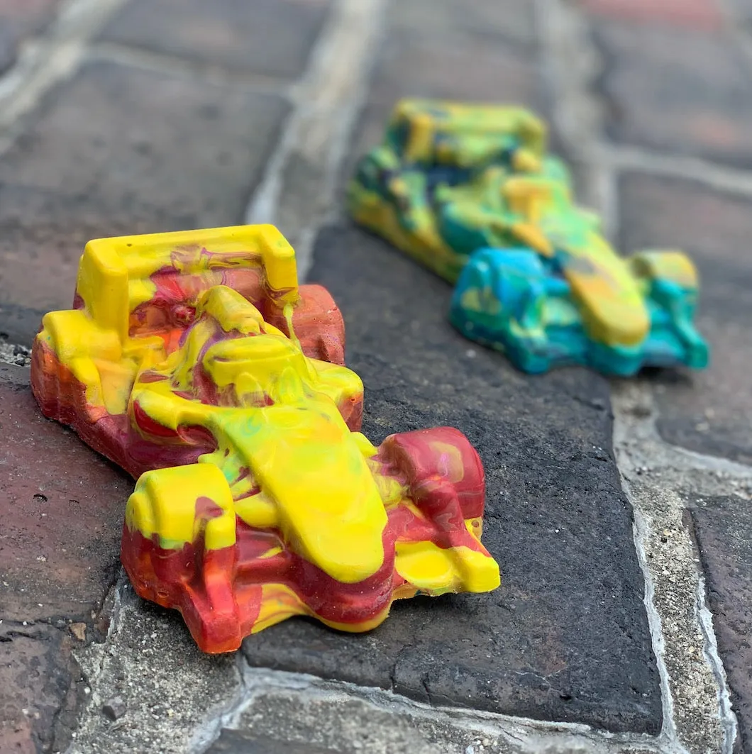 Race Car Crayon | "Unique Indianapolis 500 gift for race fans!"