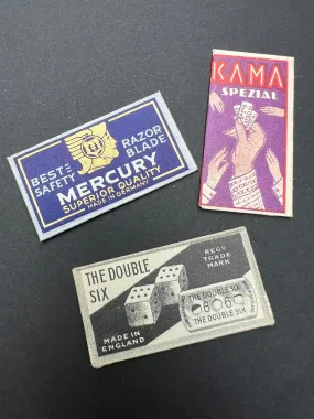 Rather Splendid 1930s/40s Unused Razor Blades in Paper Sleeves