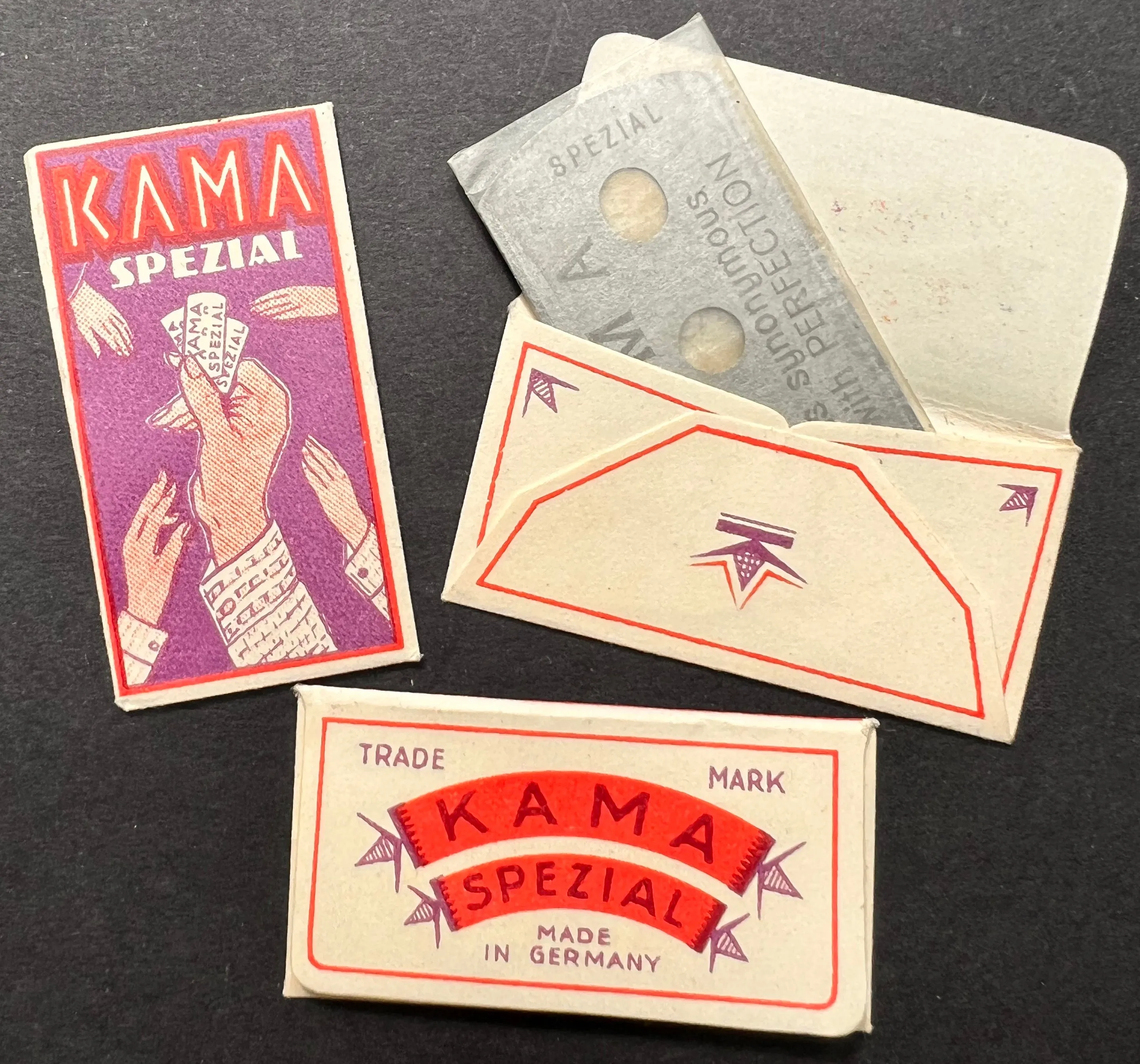 Rather Splendid 1930s/40s Unused Razor Blades in Paper Sleeves