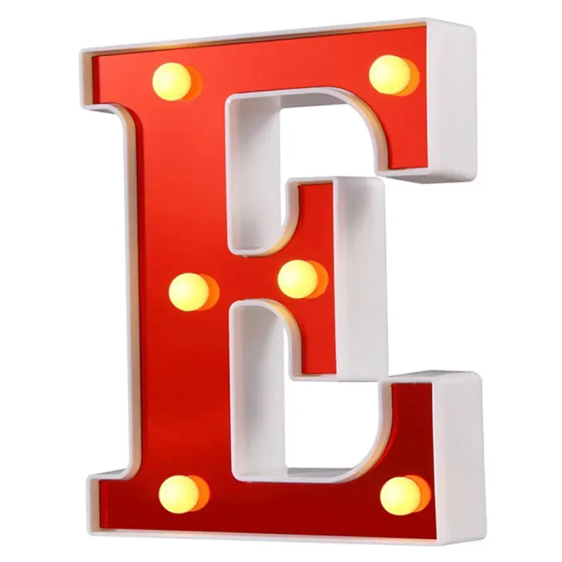 Red English LED Marquee Alphabet Night Lights