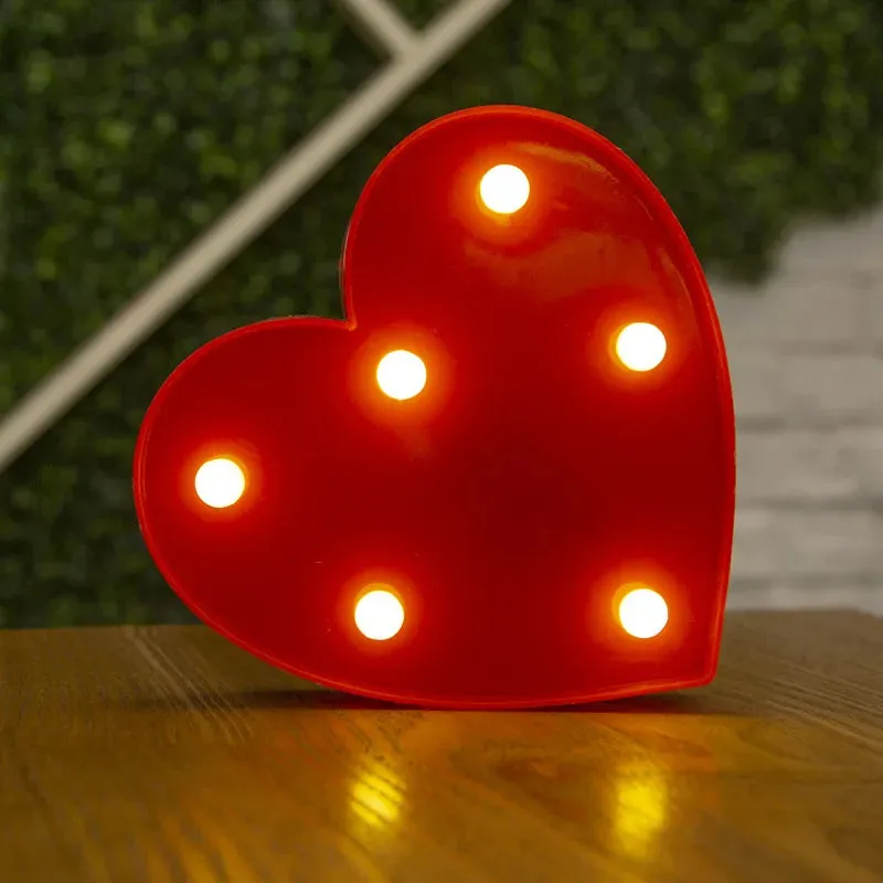 Red English LED Marquee Alphabet Night Lights