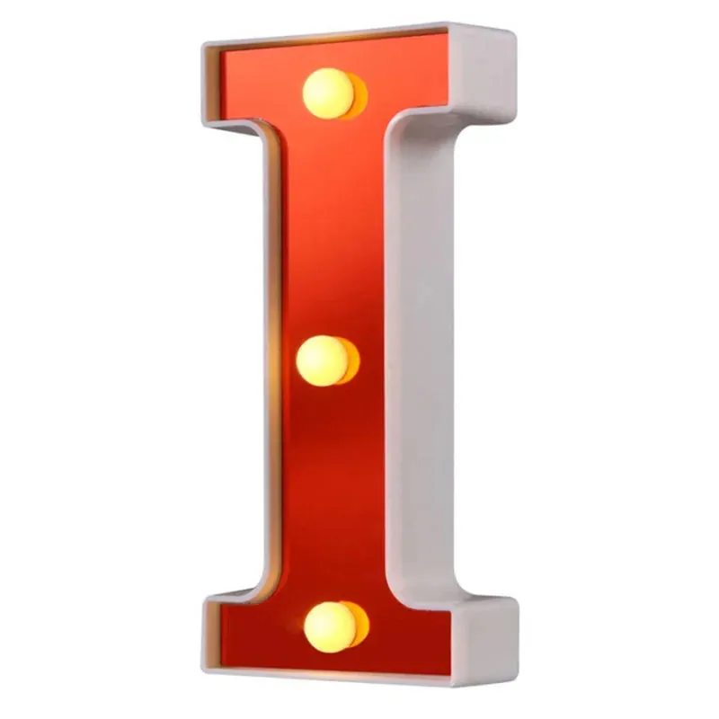 Red English LED Marquee Alphabet Night Lights