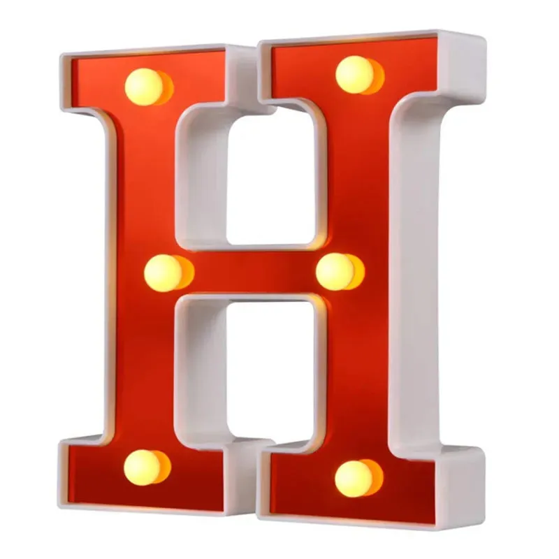 Red English LED Marquee Alphabet Night Lights