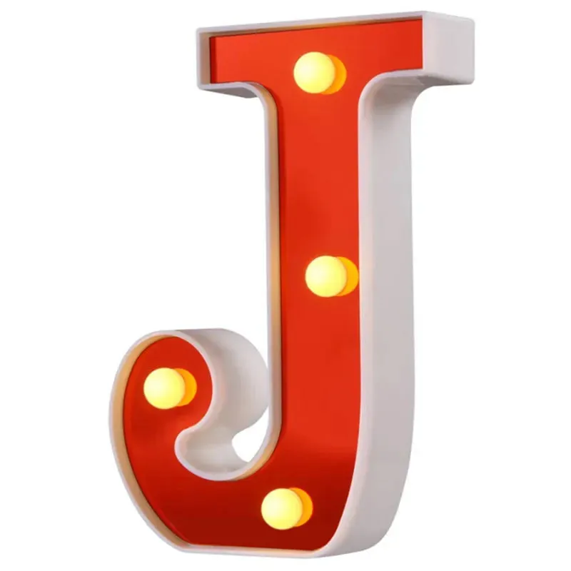 Red English LED Marquee Alphabet Night Lights