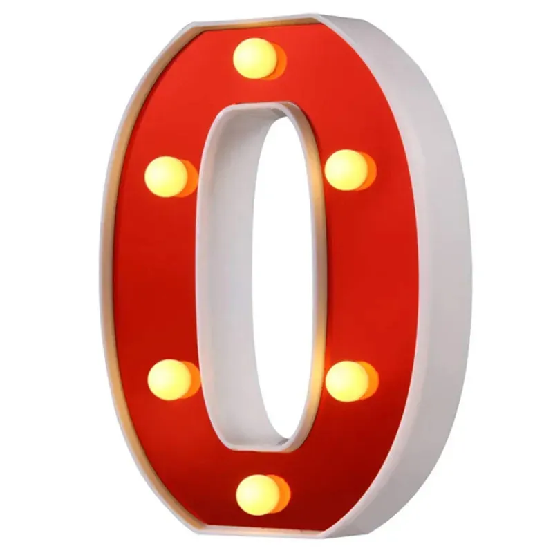 Red English LED Marquee Alphabet Night Lights