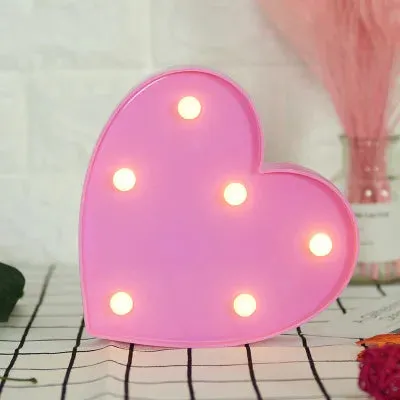 Red English LED Marquee Alphabet Night Lights