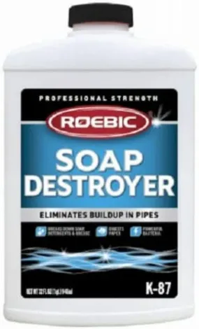 Roebic K-87SD-Q4 32 oz Professional Strength Soap Destroyer Digester Drain & Septic Tank Cleaner - Quantity of 10