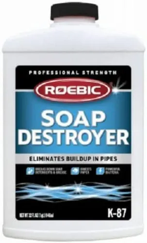 Roebic K-87SD-Q4 32 oz Professional Strength Soap Destroyer Digester Drain & Septic Tank Cleaner - Quantity of 10