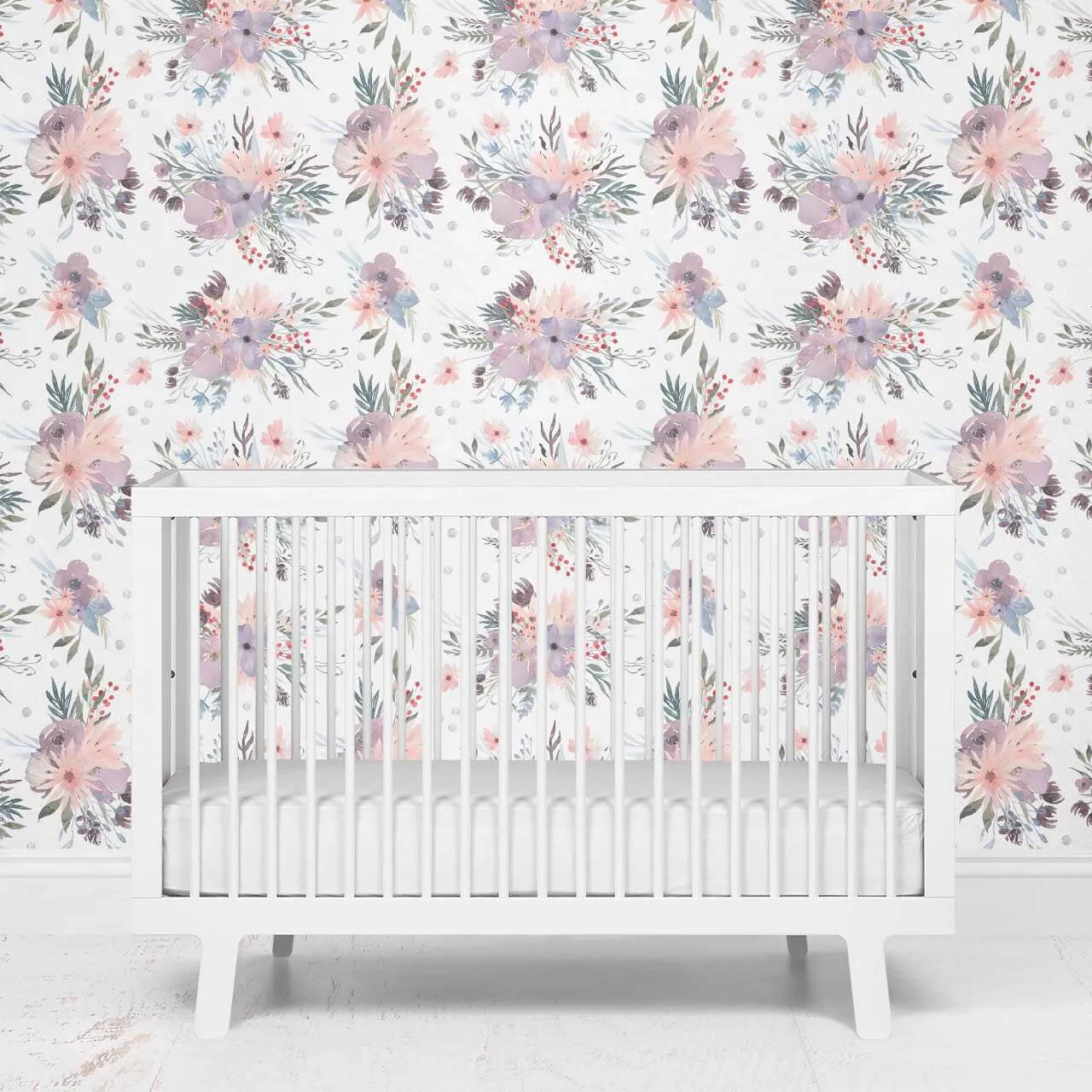 Rowan's Dusty Purple Floral Removable Wallpaper