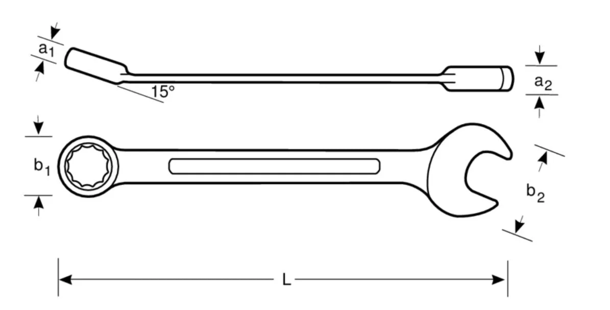 Sandvik Belzer Metric Flat Combination Wrenches with Chrome Finish  111M-13mm