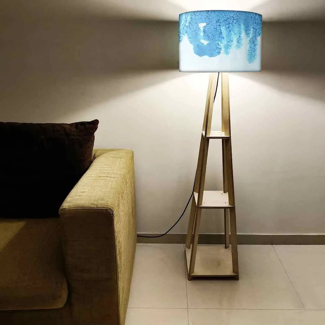 Shelf Tripod Floor Lamp For Bedside Light - Arctic Space