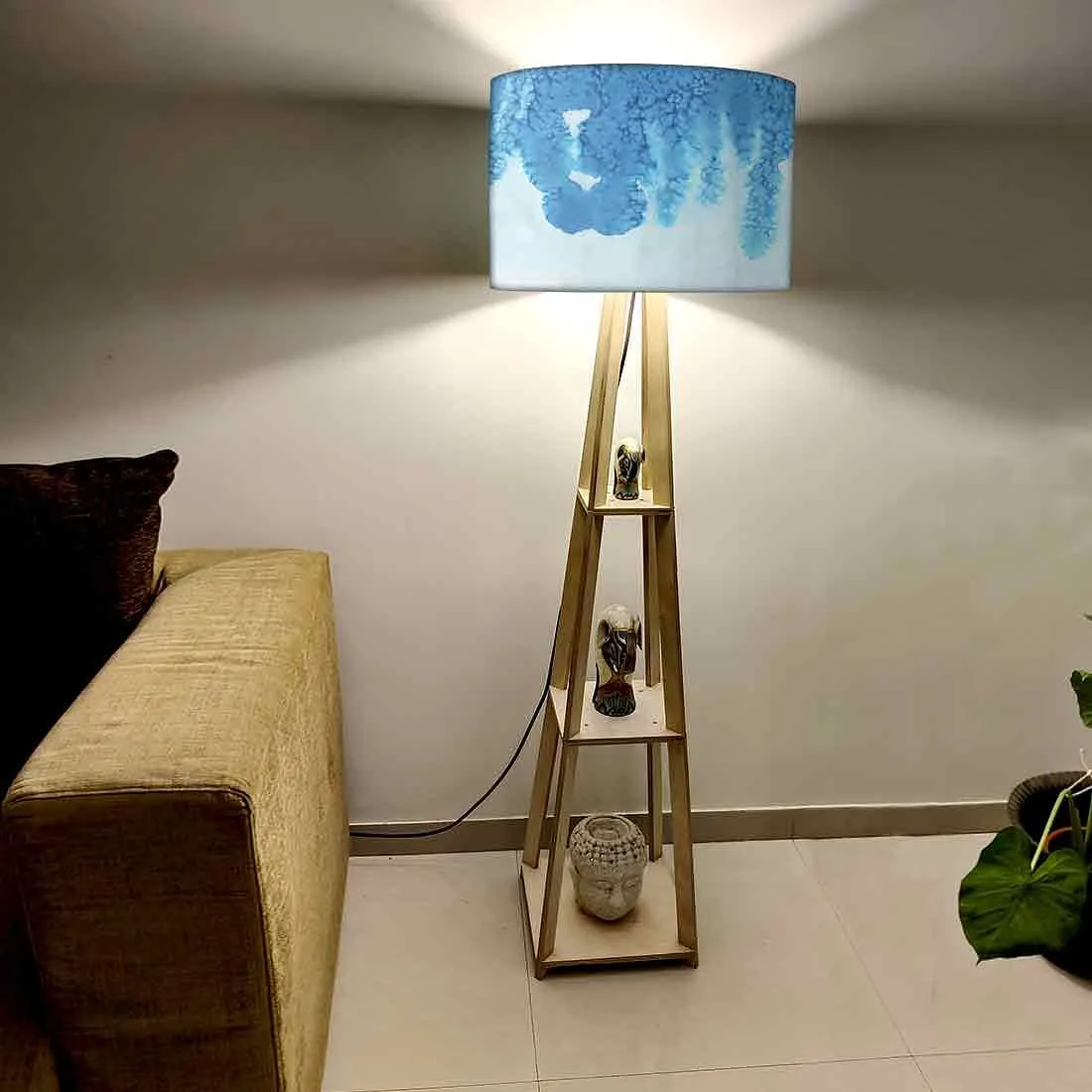 Shelf Tripod Floor Lamp For Bedside Light - Arctic Space