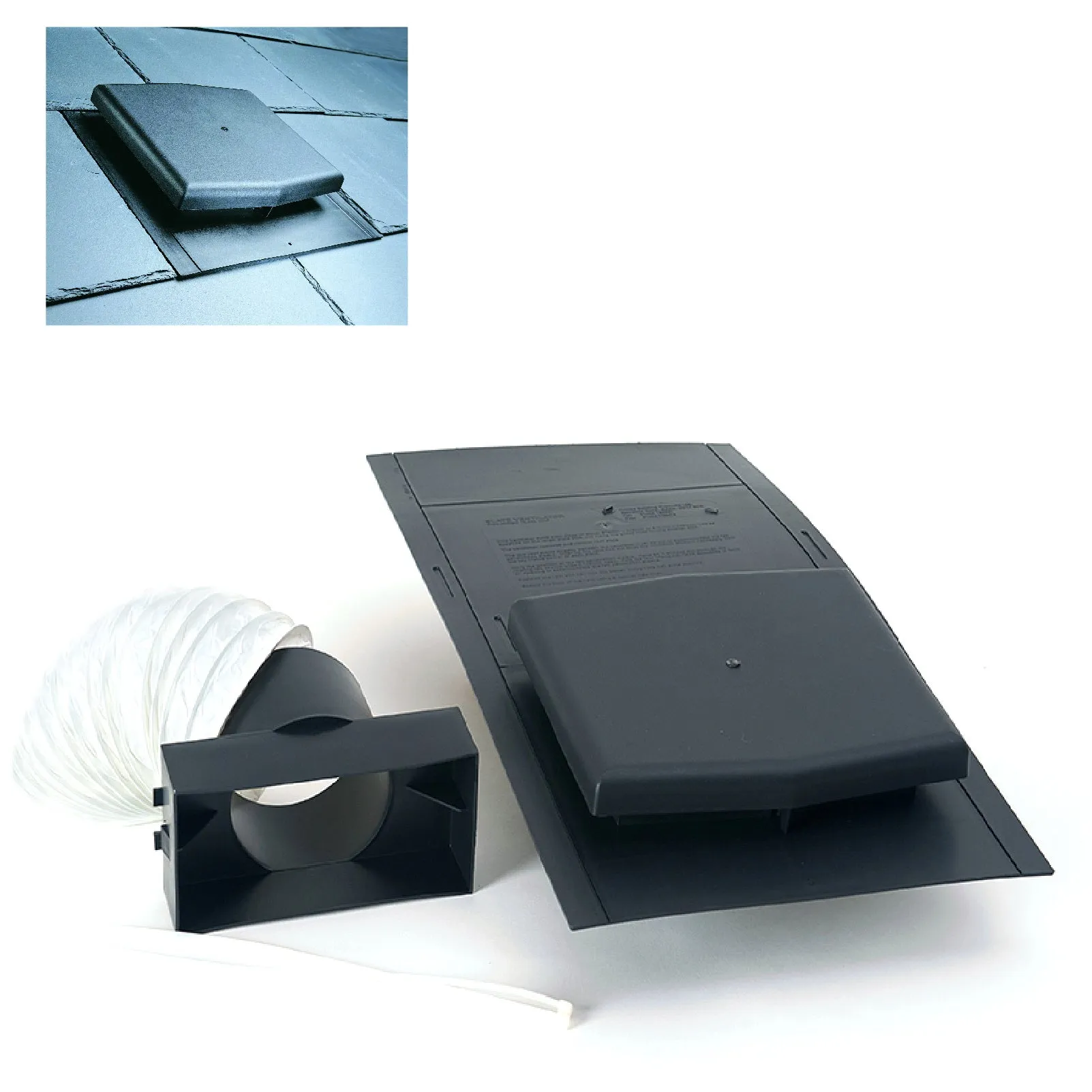 Slate Roof Tile Vent with Pipe Adapter Kits