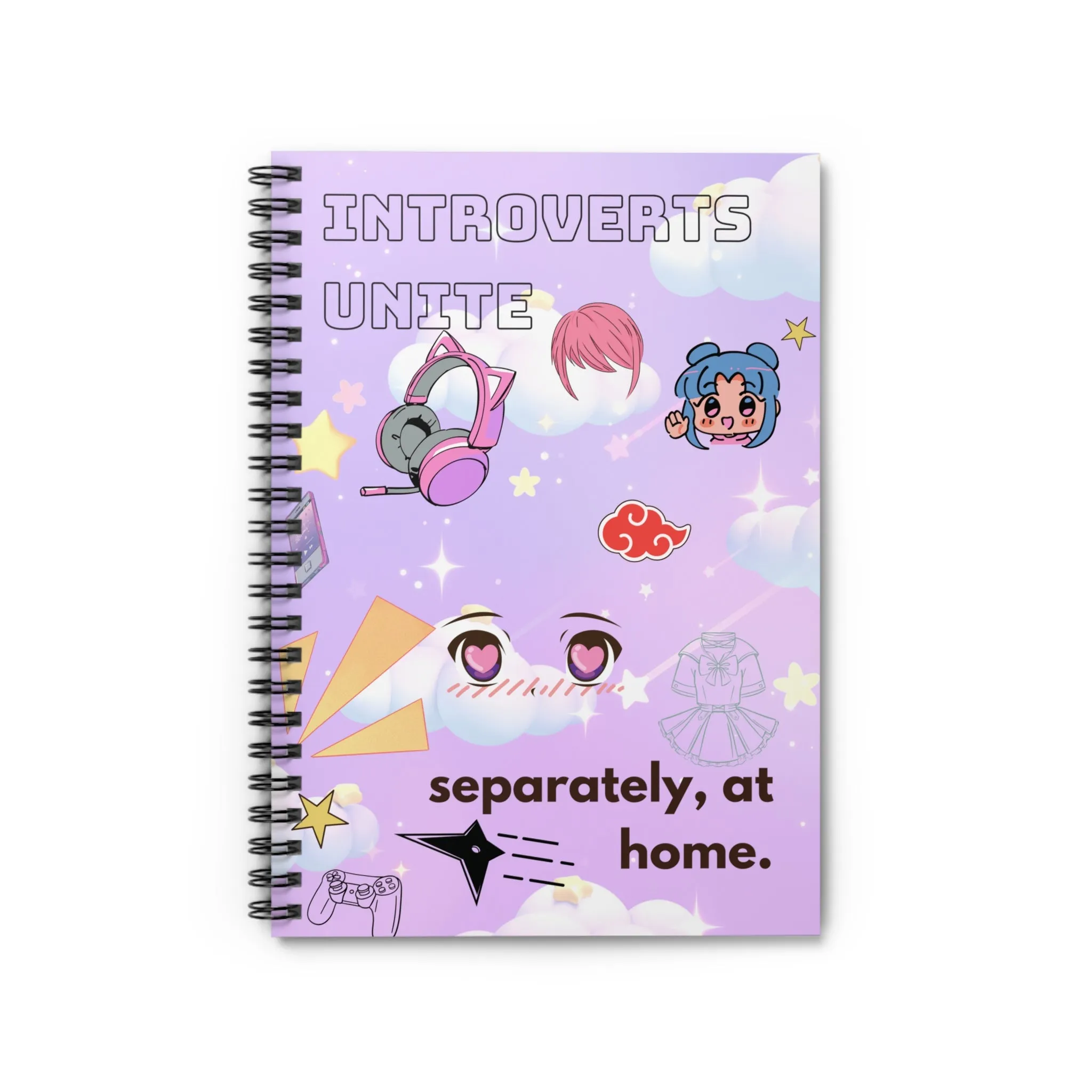 Spiral Notebook: Introverts Unite | Cute design