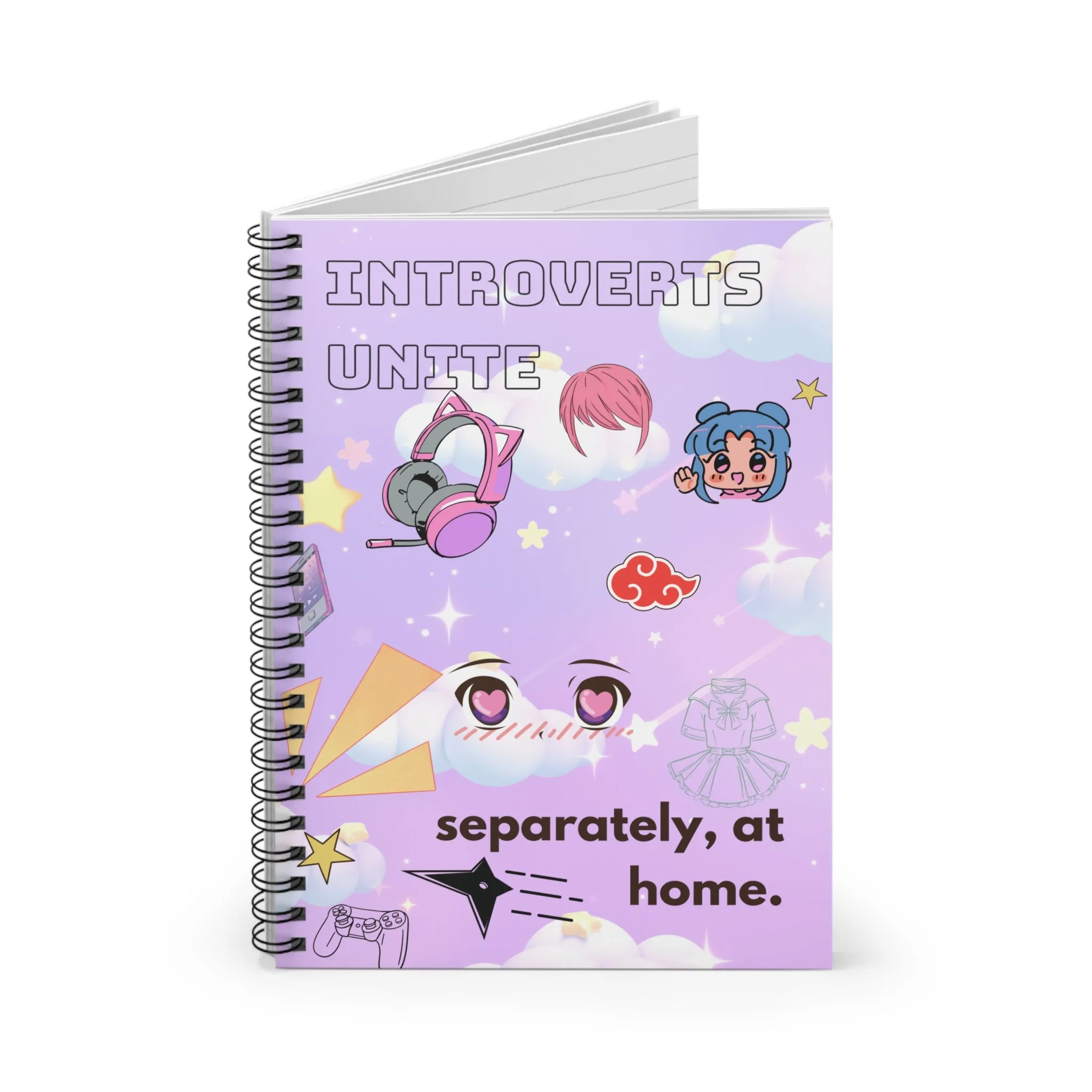 Spiral Notebook: Introverts Unite | Cute design