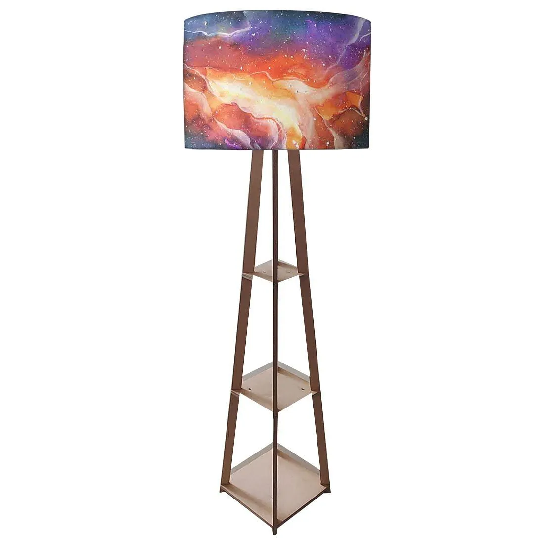 Standing Wooden Tripod Light for Living Room - Space