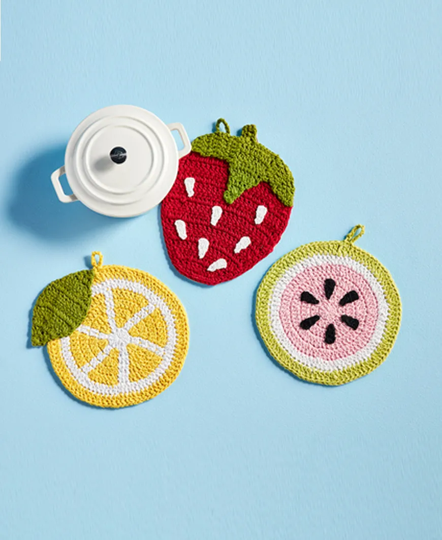 Strawberry Crochet Trivet