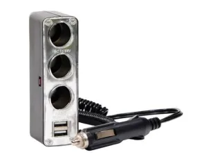 Streetwize 12/24V Triple Socket with Twin USB