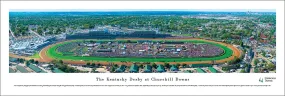 The Kentucky Derby at Churchill Downs Race Day Aerial Panoramic Poster Print - Blakeway