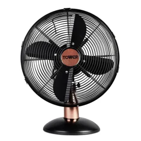 Tower Cavaletto Desk Fan 12"  - Black