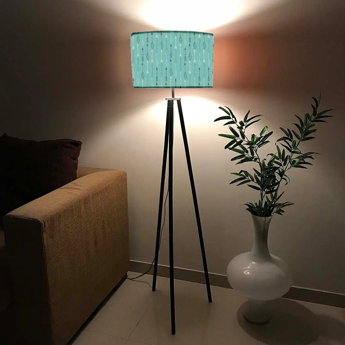 Tripod Floor Lamp Standing Light for Living Rooms