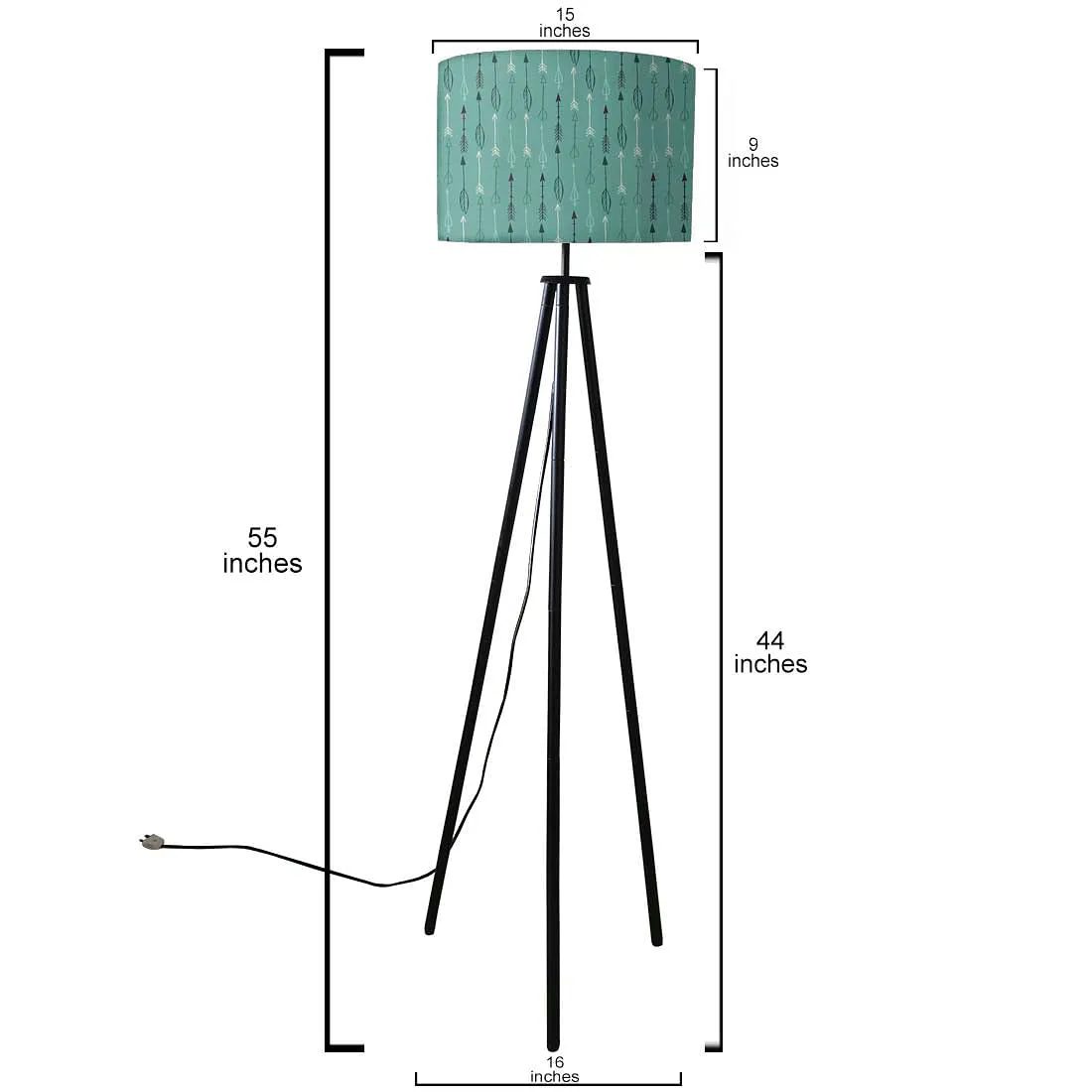 Tripod Floor Lamp Standing Light for Living Rooms